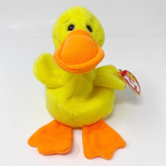 TY Vintage Duck "Quackers" Beanie Baby - Picture 1 of 10